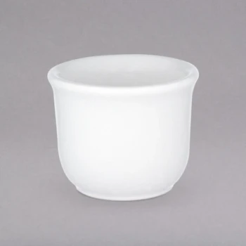 Villeroy & Boch 16-2040-1950 Universal 2.5 oz. White Premium Porcelain Egg Cup / Butter Dish - 6/Case