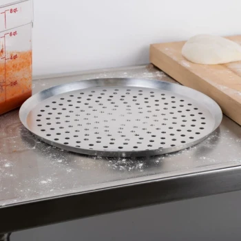 American Metalcraft CAR15P 15" Perforated Heavy Weight Aluminum Cutter Pizza Pan