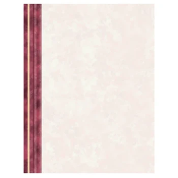 Choice 8 1/2" x 11" Menu Paper Left Insert - Ribbed Marble Border - 100/Pack