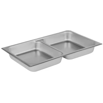 Choice Classic 8 Qt. Full Size Chafer Divided Food Pan