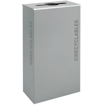 Ex-Cell Kaiser RC-KD17-R BT-HMG Black Tie Kaleidoscope Hammered Gray 17 Gallon Rectangular Recyclables Receptacle