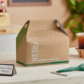 Inno-Pak To Go Fresh 9 1/2" x 5" x 5" Barn Take-Out Lunch Box / Chicken Box - 100/Case