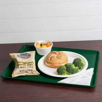Cambro 1418D119 14" x 18" Sherwood Green Dietary Tray - 12/Case