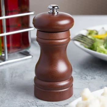 Fletchers' Mill FED04SM12-14 Federal 4" Walnut Stain Wooden Salt Mill