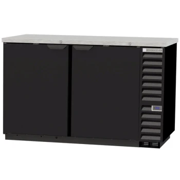Beverage-Air BB58HC-1-B-ALT 59" Black Counter Height Solid Door Back Bar Refrigerator with Right Side Compressor