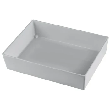 TableCraft CW5004N Simple Solutions 1/2 Size Natural Finish Cast Aluminum Straight Sided Bowl - 3" Deep