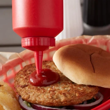 Vollrath 2812-02 Traex® 12 oz. Red Single Tip Standard Squeeze Bottle