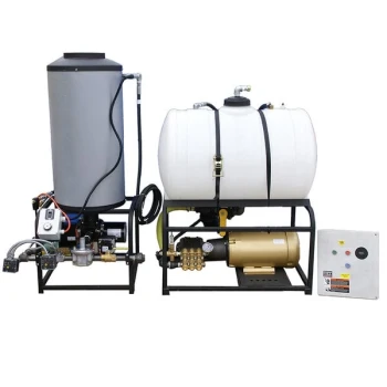 Cam Spray 2555STATLEF Stationary LP Gas Fired Electric Hot Water Pressure Washer with 50' Hose - 2500 PSI; 5.5 GPM