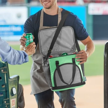 Choice Green Small Insulated Soft Cooler Bag with Shoulder Strap (Holds 24 Cans)