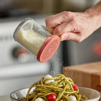 Cambro 96SKRM135 Camwear® 10 oz. Polycarbonate Shaker with Rose Lid for Medium Ground Product