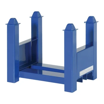 Vestil 12" x 16" x 14" Blue Steel Stackable Bar Cradle with 1,250 lb. Capacity CRAD-25
