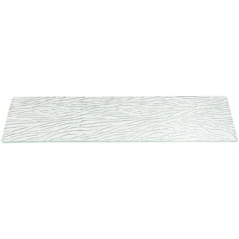 Rosseto Kalderon Currente 31" x 8" Rectangular White Glass Narrow Riser Shelf