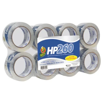 Duck Tape 0007424 HP260 1 7/8" x 60 Yards Clear Packaging Tape - 8/Pack