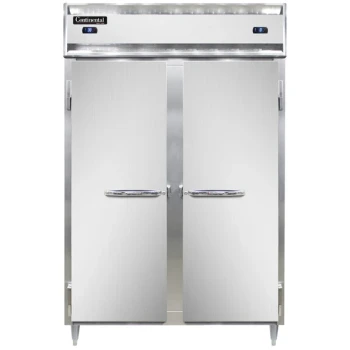 Continental Refrigerator D2RFSN 52" Solid Door Shallow Depth Dual Temperature Reach-In Refrigerator/Freezer