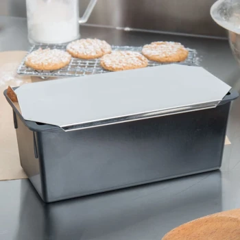Matfer Bourgeat 345833 Exoglass 3/4 LB Non-Stick Pullman Bread Loaf Pan with Lid - 7 1/4 inch x 3 inch x 3 1/4 inch