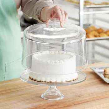 American Metalcraft 19004 12" x 6" Clear Plastic Cake Cover for American Metalcraft Cake Stands