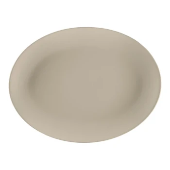 RAK Porcelain Argila Epura 14 3/16" x 10 5/8" Gray Porcelain Oval Platter - 6/Case