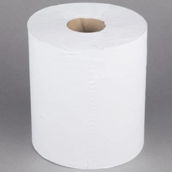 Merfin 391 1-Ply 1000' White Center Pull Paper Towel Roll - 6/Case