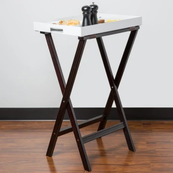Carlisle C3620W11 Wood Walnut Tray Stand - 30"