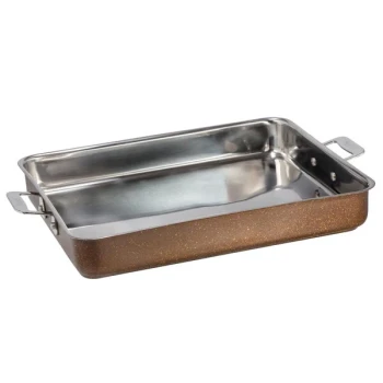 Bon Chef 60012CLDCOFFEE Cucina 5 Qt. Coffee Stainless Steel Roasting Pan - 14 5/8" x 12" x 2 1/4"