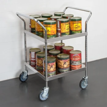 Regency Stainless Steel Two Shelf Utility Cart - 24" x 34" x 37"