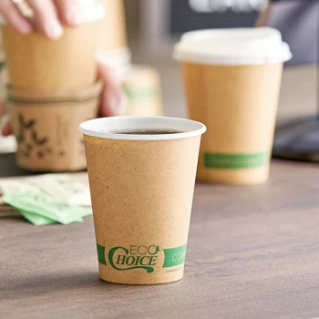 EcoChoice 12 oz. Kraft Compostable Paper Hot Cup - 50/Pack
