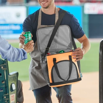 Choice Orange Small Insulated Cooler Bag with Shoulder Strap (Holds 24 Cans)
