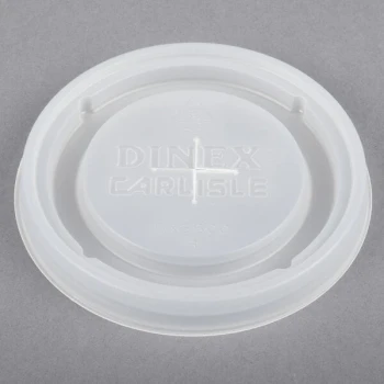 Dinex DX5600ST8714 Translucent Disposable Lid with Straw Slot for Dinex DXFT607 6 oz. Clear Fenwick SAN Tumbler - 1,000/Case
