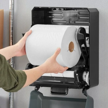 Tork Universal White 1-Ply Notched Paper Towel Roll H80, 800 Feet / Roll - 6/Case