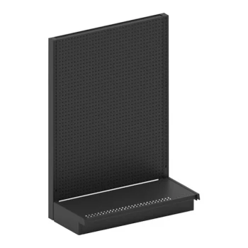 Lozier 36" x 19" x 60" Black Steel Single-Sided Wall Pegboard End Cap Gondola Merchandiser