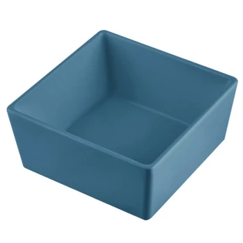 TableCraft CW5016PB Simple Solutions 1/6 Size Pigeon Blue Cast Aluminum Straight Sided Bowl - 3" Deep