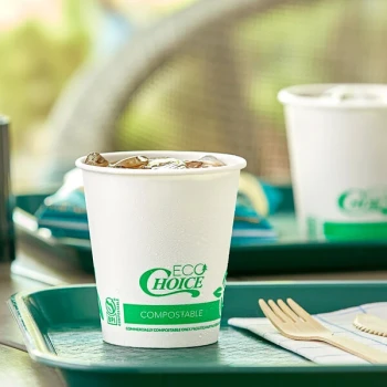 EcoChoice 9 oz. Compostable PLA Paper Cold Cup - 50/Pack