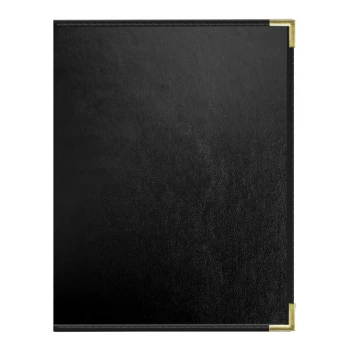 H. Risch, Inc. Oakmont 8 1/2" x 11" Black 12-View Menu Cover