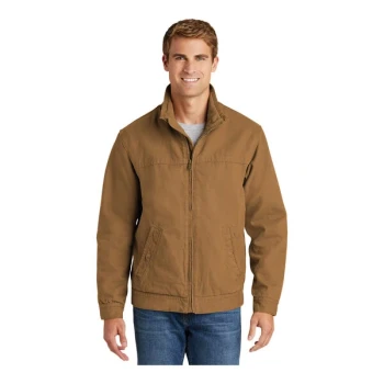 CornerStone CSJ40 Unisex Customizable Duck Brown Washed Duck Cloth Flannel-Lined Work Jacket - 4X