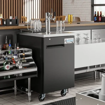Avantco UDD-1-HC Triple Tap Kegerator Beer Dispenser - Black, (1) 1/2 Keg Capacity