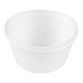 Dart 8SJ20 8 oz. Extra Squat White Customizable Foam Food Container - 1,000/Case