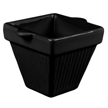 TableCraft CW1480BK 18 oz. Black Cast Aluminum Square Condiment Bowl
