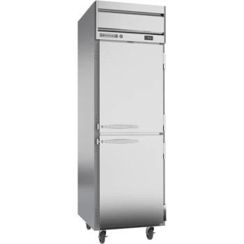 Beverage-Air HRS1HC-1HS Horizon Series 26" S Finish Top Mounted Half Solid Door Reach-In Refrigerator