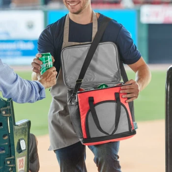 Choice Red Small Insulated Soft Cooler Bag with Shoulder Strap (Holds 24 Cans)