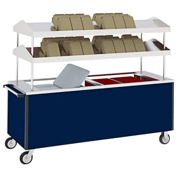 Lakeside 159518 Lunch-Time 65 inch Meal Transport Kiosk Food Cart