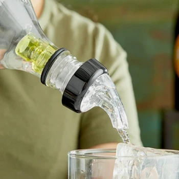 Choice 1.5 oz. 3-Ball Measured Liquor Pourer with Collar - 12/Pack