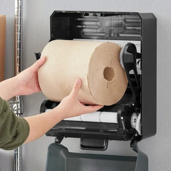 Tork Universal Embossed Natural Kraft 1-Ply Notched Paper Towel Roll H71, 800 Feet / Roll - 6/Case
