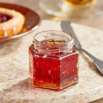 4 oz. Hex Glass Jar - 12/Case