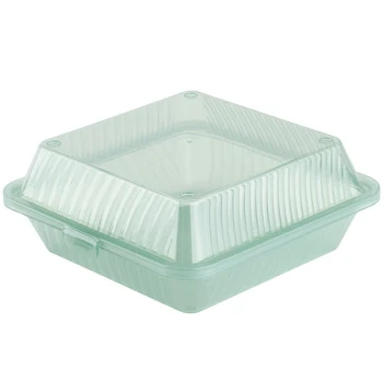 GET EC-10 9" x 9" x 3 1/2" Jade Green Customizable Reusable Eco-Takeouts Container - 12/Case