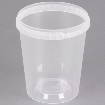 Placon 32 oz. Clear Tamper Resistant Tamper-Evident Safe Lock Deli Container - 250/Case
