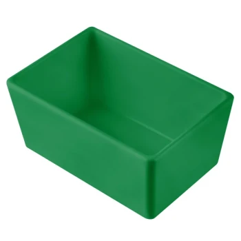 TableCraft CW5020GN Simple Solutions 1/9 Size Green Cast Aluminum Straight Sided Bowl - 3" Deep