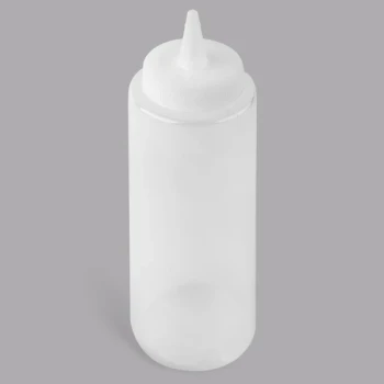 TableCraft 108C 8 oz. Clear Cone Tip Squeeze Bottle with 38 mm Opening - 12/Pack