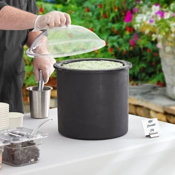 Carlisle CM101203 Black 3 Gallon Coldmaster Ice Cream Cold Crock with Lid
