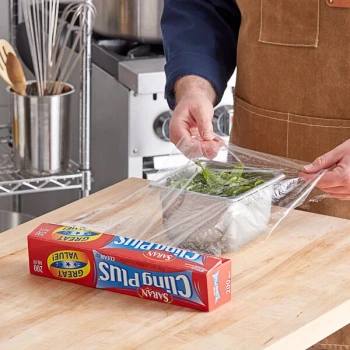 SC Johnson Saran™ 073681 Cling Plus 200 Sq. Ft. Plastic Wrap - 12/Case