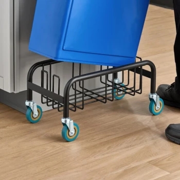 Lavex Black Slim Trash Can Dolly